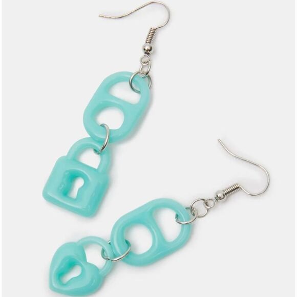 Nwt DOLLS KILL mismatched locket earrings - Picture 2 of 5